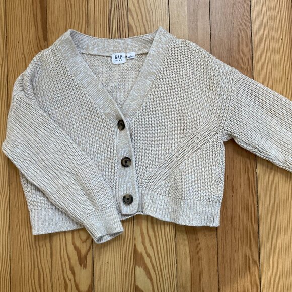 GAP Other - Gap Kids Oatmeal Marled Knit Cardigan - Girls Size S (6/7) - Boho Minimalist
